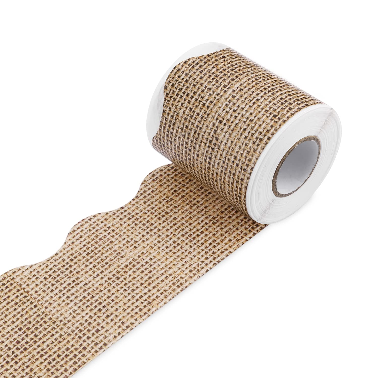 Buy SAVITA Scalloped Border Trim, 66Ft Borders Trim Bulletin Board Borders Burlap Scalloped Self