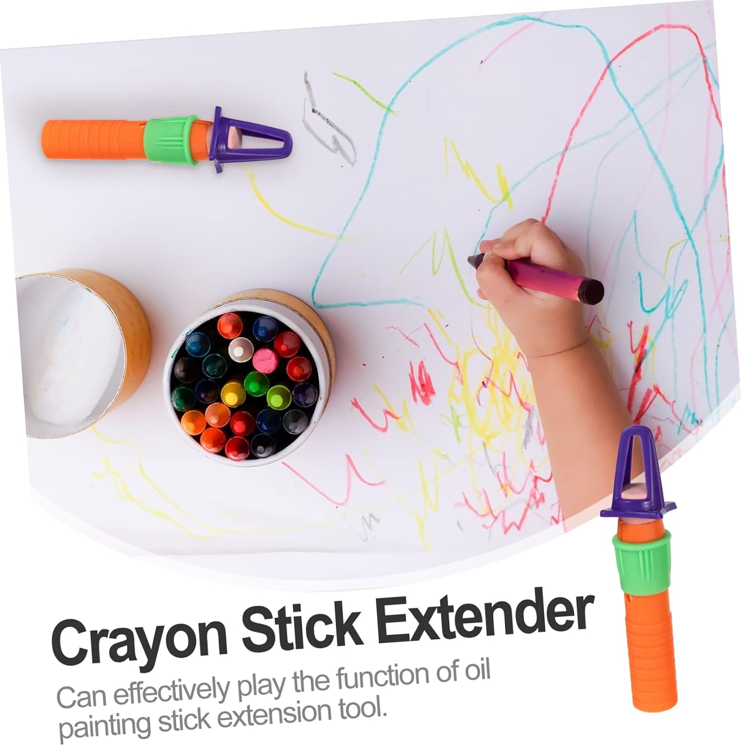 15pcs Crayon and Sharpener Multi-Functional Oil Painting Stick Caps for Drawing and Art Projects Convenient Crayon Cap for Extended Use and Easy Sharpening