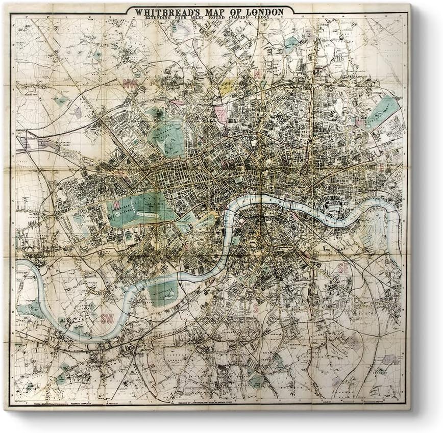 tabloshop Londra Haritası Kanvas Tablo 40 x 40