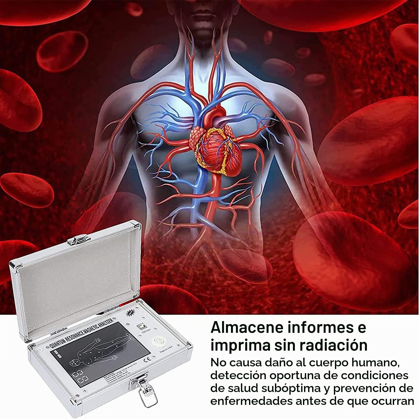 Analizador Cuántico, Analizador Magnético Resonancia CuáNtica Humano DináMico 3D Salud De Datos, Analizador De Subsalud Multi-Lengua para Todo El Cuerpo