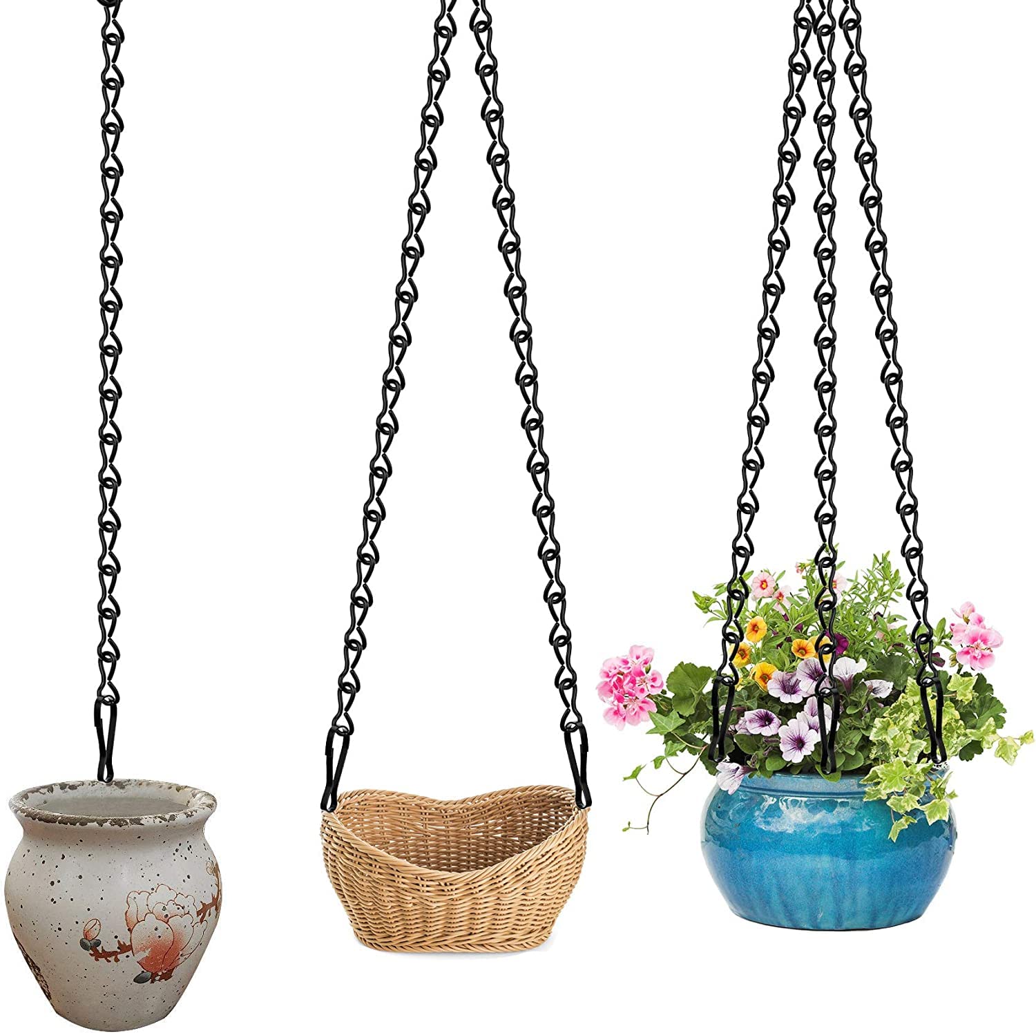 Crochets Pour Pots De Fleurs | Chaînes Renforcées 5 Pièces Pour