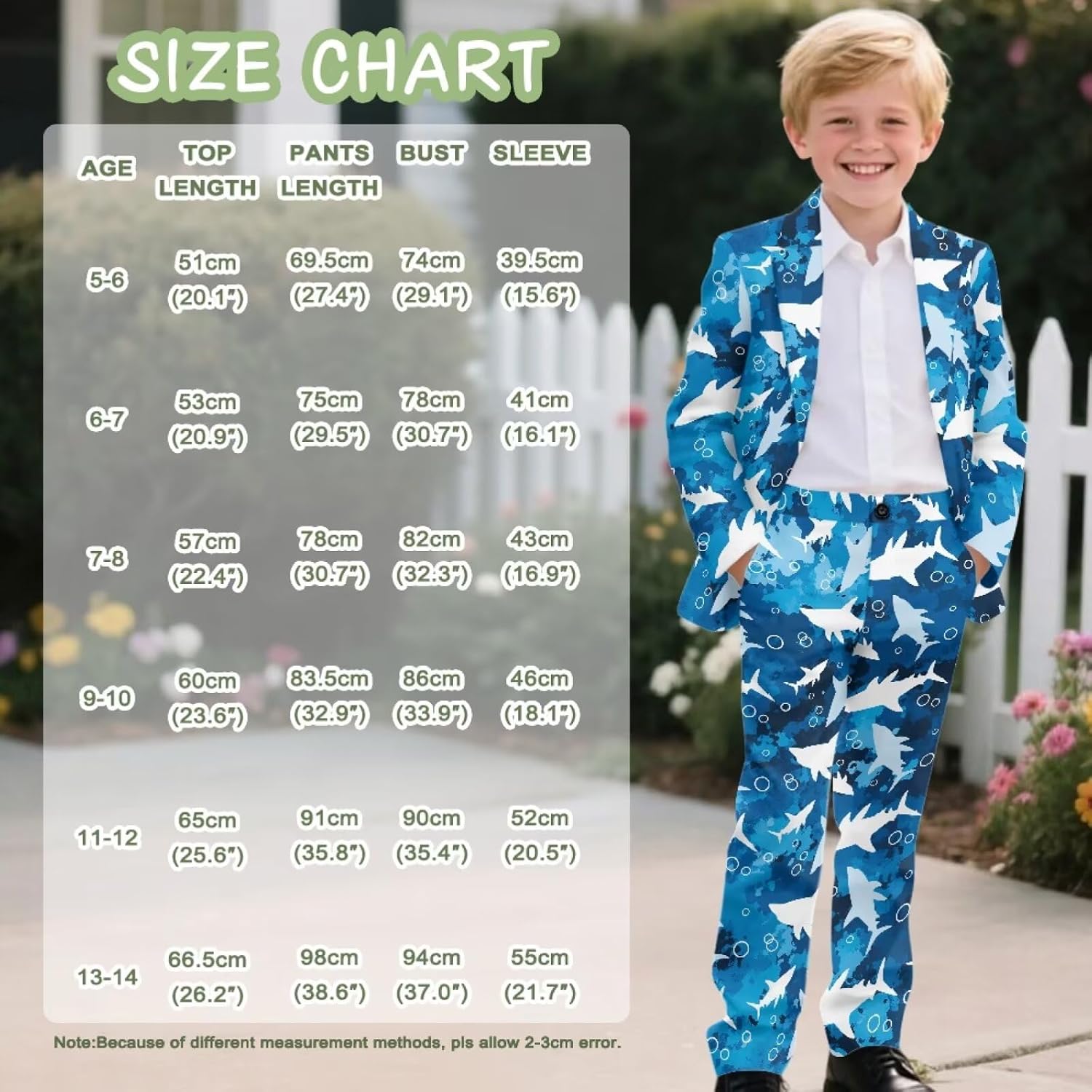 Boys Formal Suits Set Slim Fit Suit Jacket with Dress Pants Pocket 2 Piece Tuxedo Blazers for Prom Party Holiday