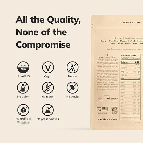 Miniatura 2 de Ka'Chava Batido de Comida Completa Chocolate Menta 2 lb  Proteína Vegana en Polvo con Más de 85 Superalimentos y Verduras  Reemplazo de Comidas a