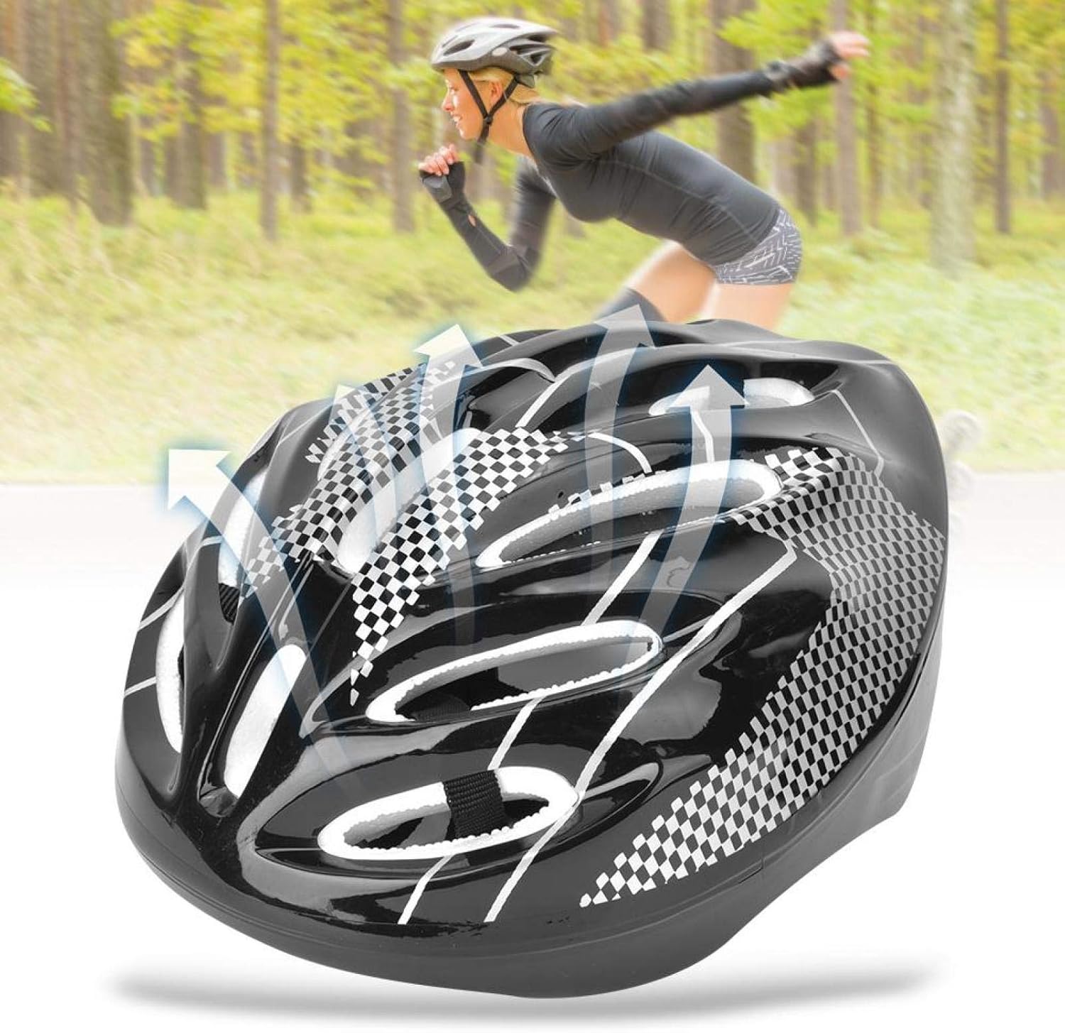 EVTSCAN Adult Helmet and Pads Set, 7pcs Adult Roller Skating Protection Gear Set Knee Pads + Elbow Pads + Gloves + Helmet