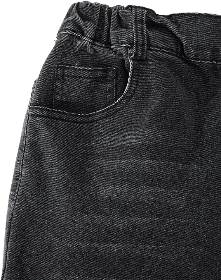 Nivne Tco Teen Girls Wide Leg Jeans with Cat Whisker Detail 5-Pocket Zipper Fly Loose Fit Baggy Denim Pants