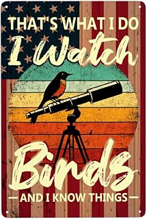 That's What I Do I Watch Birds And I Know Things Sleek Metal Wall Decor 8x12 In Iron Art Contemporary Living Spaces Indoor Outdoor8