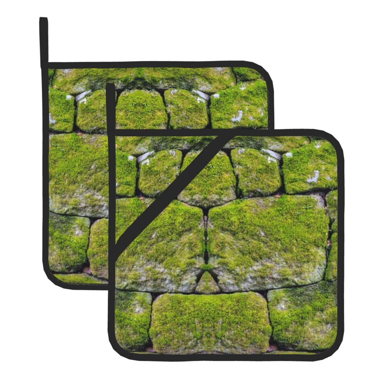KFRXXZQB 2-Pack Square Pot Holders, Oven Mitts For Baking & Bbq