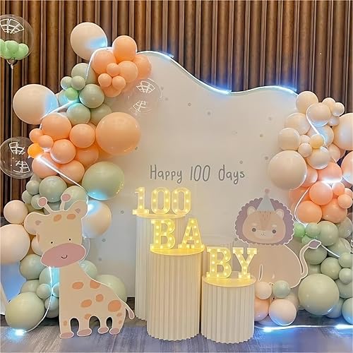 Miniatura 6 de 130 globos naranja pastel de diferentes tamaños de 18, 12, 10, 5 pulgadas para arco de guirnalda de globos, globos de látex naranja pastel para