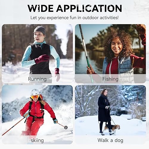 Miniatura 8 de KOVNLO Chaleco térmico para mujer, (batería no incluida) Controlador inteligente con luces, chaquetas térmicas de calentamiento eléctrico