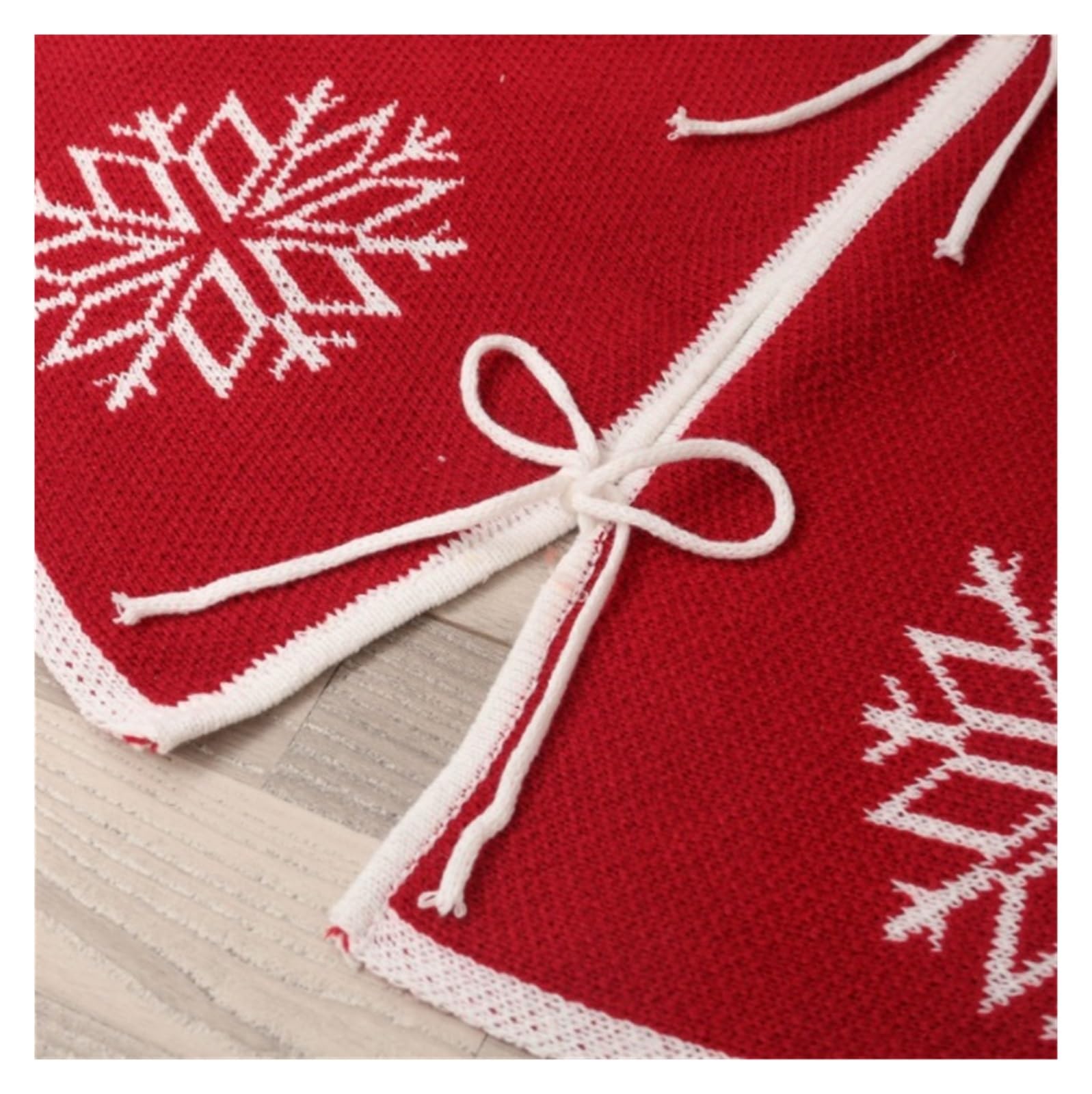 Tappeto sottostante Decorazione per albero di Nata Gonna for albero di Natale da 48 pollici con motivo a fiocco di neve for decorazioni natalizie e feste