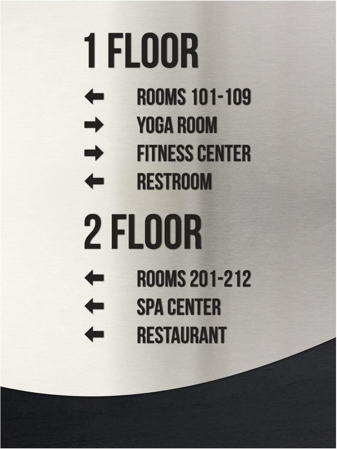 Wayfinding Directional Office Sign - Apartment Door Numbers Jure Design - Office Door Signs - Stainless Steel & Custom Wood Sign - Office Name Plates for Wal