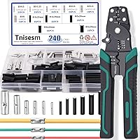 Vista 1 de Tnisesm 240 unids sin costuras sin aislamiento a tope conectores+pelacables profesional/herramienta de prensado de alambre