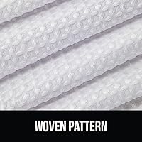 Vista 4 de GORILLA GRIP Waffle Shower Curtain, Thick Weighted Fabric, 72x78, Wrinkle and Rust Resistant, Classic Hotel Quality Design, Heavy Duty Long Curtains