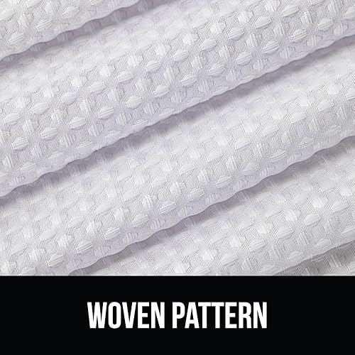 Miniatura 4 de Gorilla Grip Cortina de ducha de punto gofre, tela gruesa, resistente a las arrugas y al óxido, diseño clásico de calidad hotelera, cortinas largas