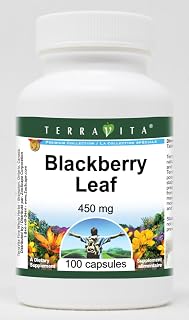 BlackBerry Leaf - 450 mg (100 Capsules, ZIN: 512747)