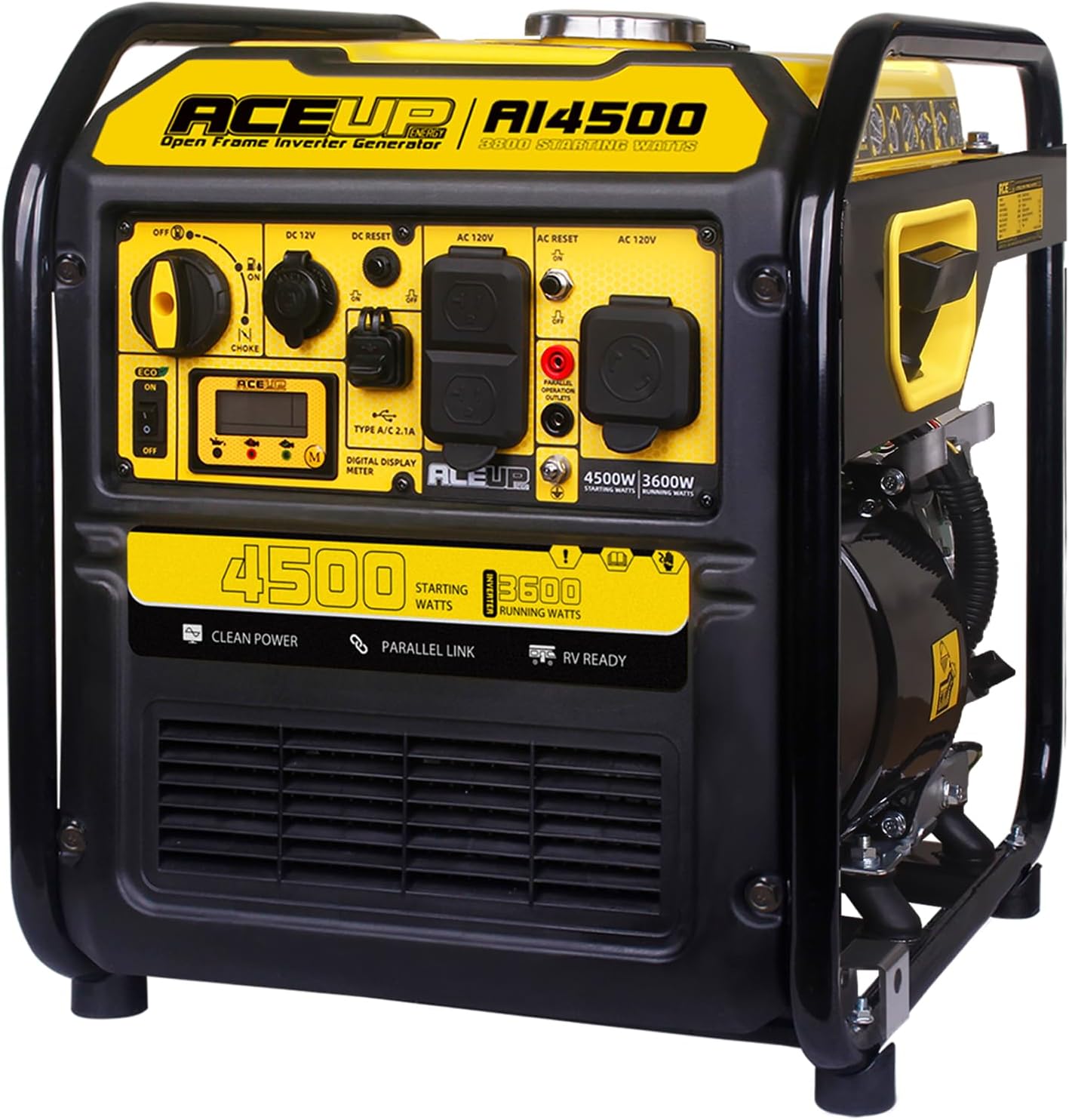 Aceup Energy - 4500W 223CC Inverter Generator, Gas Generator for Camping, Home Use, EPA Compliant