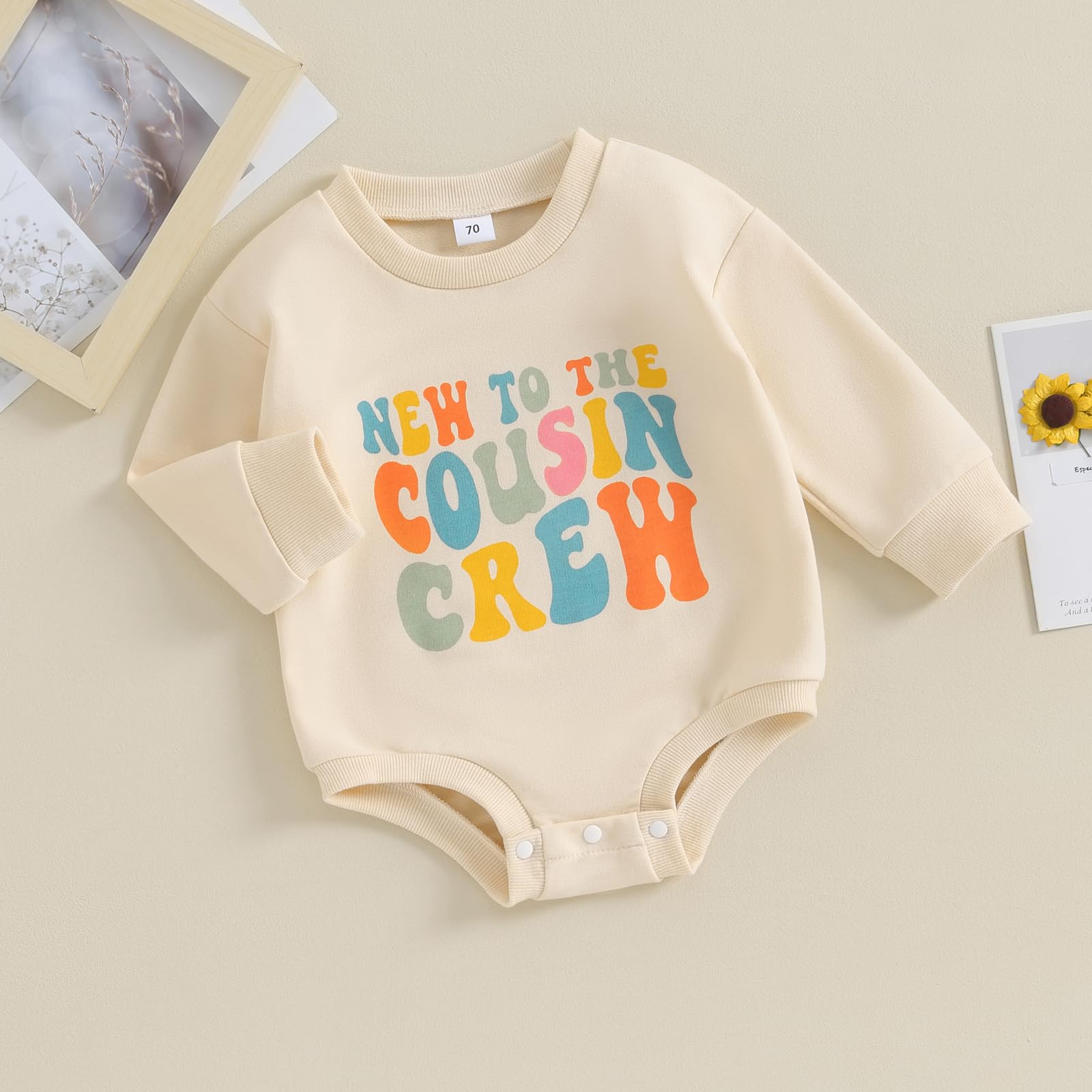 Cousin Crew Matching Outfits - Baby Girl & Boy Jumpsuit Romper Sweatshirt (0-3 Months)