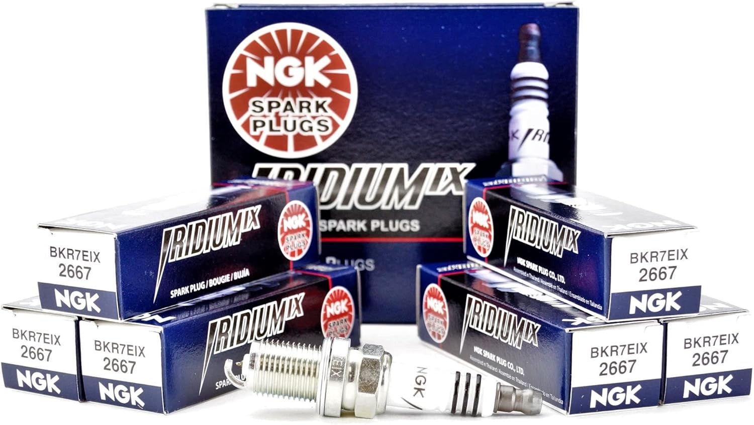 NGK 2667 Iridium Spark Plugs BKR7EIX 6 PCSNEW Automotive