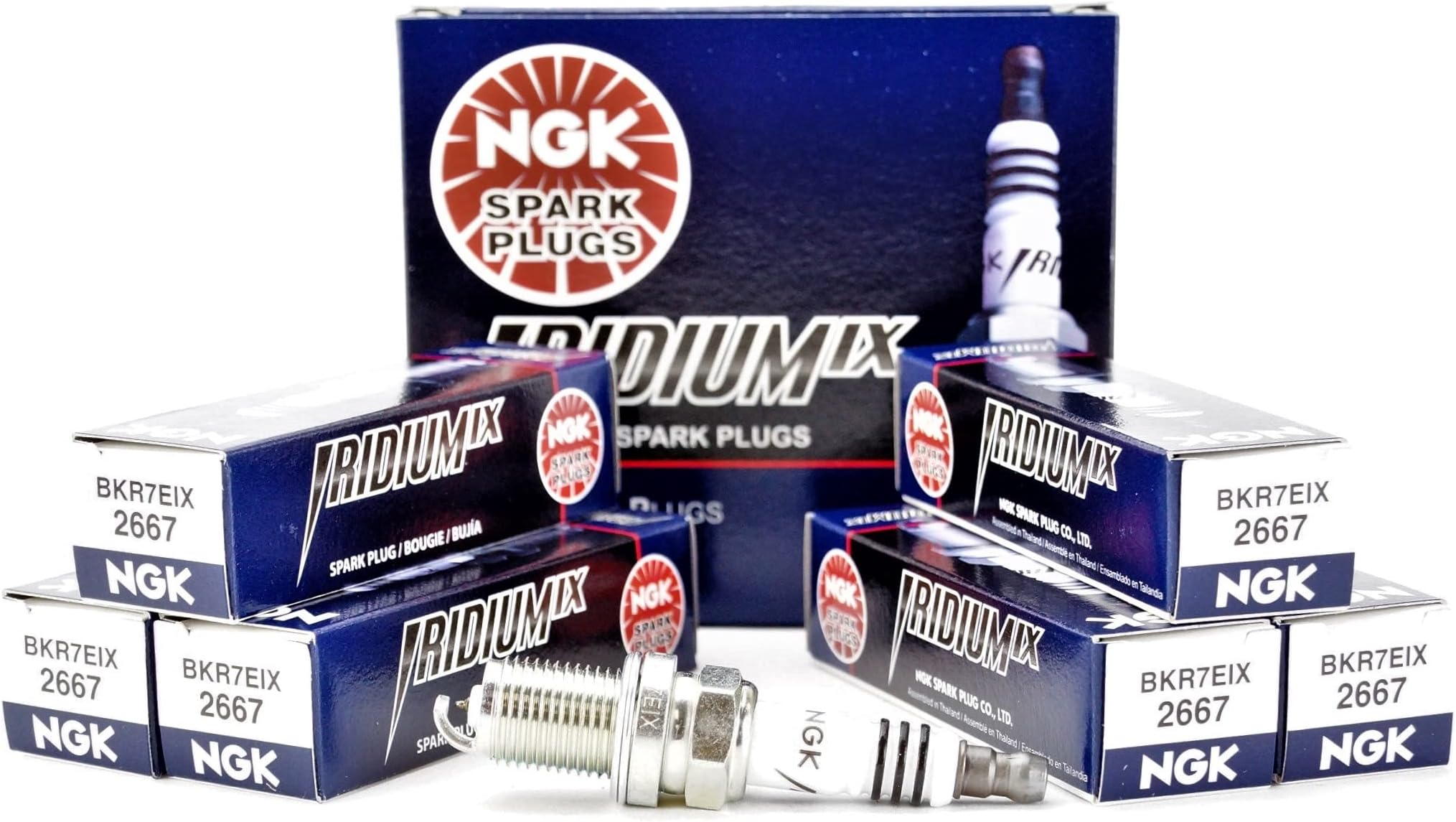 NGK 2667 Iridium Spark Plugs BKR7EIX (6 Pack)