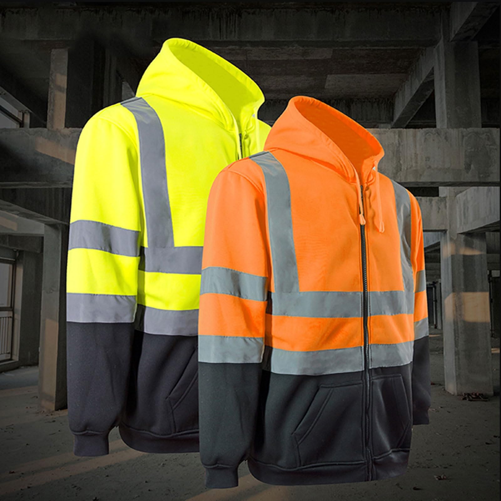 Chaleco reflectante de alta visibilidad, Chaleco Térmico Reflectante de Alta Visibilidad Chaqueta Unisex Multicolor S-5XL