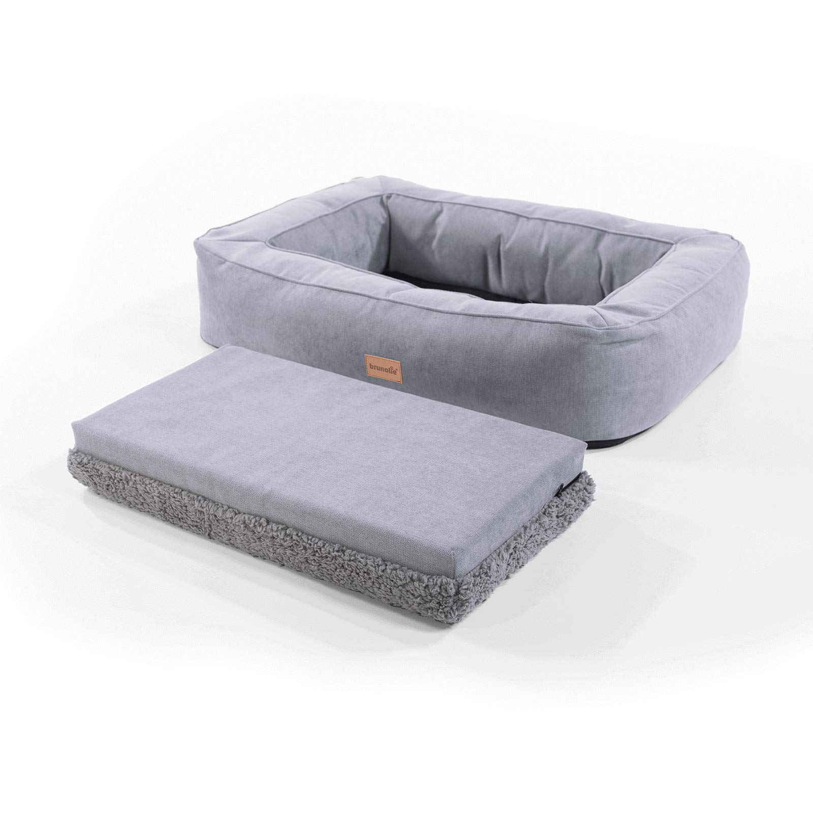 brunolie Bruno Hundebett, Hundesofa, waschbar, orthopdisch und rutschfest,  Hundekissen mit Abnehmbarer Lehne, hundekorb : Amazon.de: Haustier