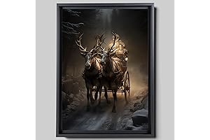 Vintage Christmas Canvas Prints: Capture the Charm of Santa's Sleigh