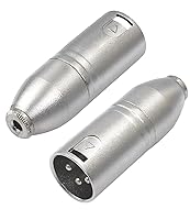 Vista 7 de 2Pack Adaptador XLR hembra a TRS de 1/4 pulgada, Adaptador XLR hembra equilibrado a macho de cuarto de pulgada 6.35mm