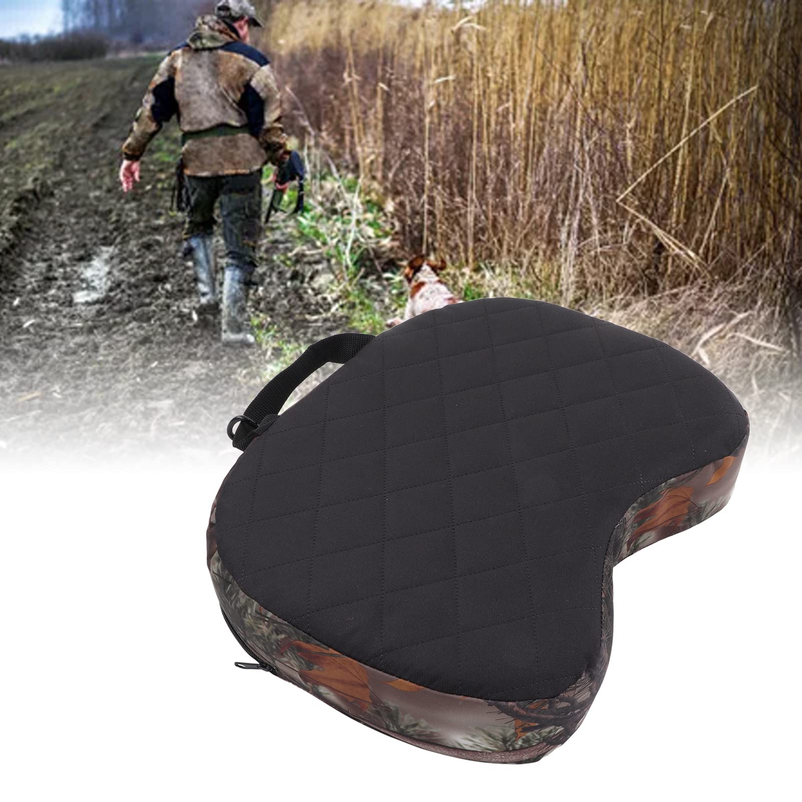 Asiento de Camping de Caza, Cojín de Asiento Portátil con Asa, Almohadilla Acolchada de Espuma Impermeable para Sentarse Al Aire Libre para Picnic, Caza