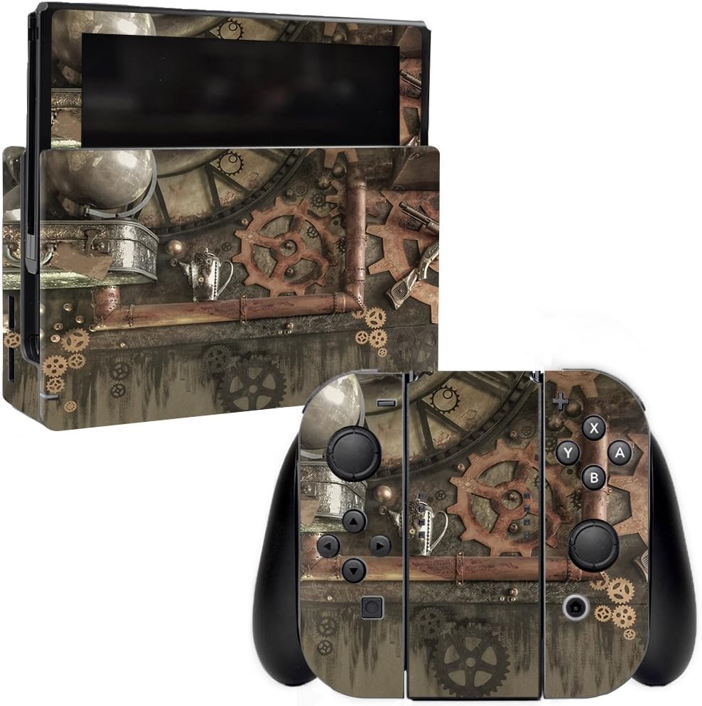 MightySkins Skin Compatible with Nintendo Switch - Steam Punk Room | Protective, Durable, and Unique Vinyl Decal wrap Cover | Easy to Apply, Remove, and Change Styles | Made in The USA