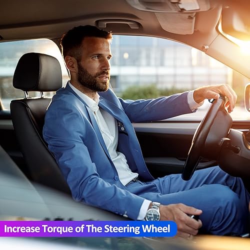 Miniatura 4 de Perillas giratorias para volante, rotación de 360 grados, perillas suicidas para volante con superficie de silicona y rodamientos de metal para