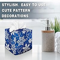 Vista 38 de Tissue Box Cover Square Decorative Tissue Box Holder Cute Funny Cube Tissue Case Cover-Alpaca Tissue Box Cover