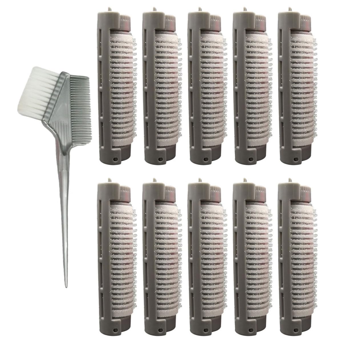 BELLIFFY 10pcs Hair Clips Curly Hair Styling Rollers Easy to Use Perm Rods Comb for Fashionable Volume and Curls