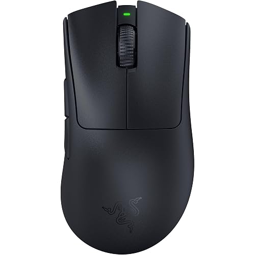 Razer DeathAdder V3 Pro Wireless Gaming Mouse: 63g Ultra Lightweight - Focus Pro 30K Optical Sensor - HyperSpeed Wireless - Fast Optical Switches Gen-3-5 Programmable Buttons - 90 Hr Battery - Black