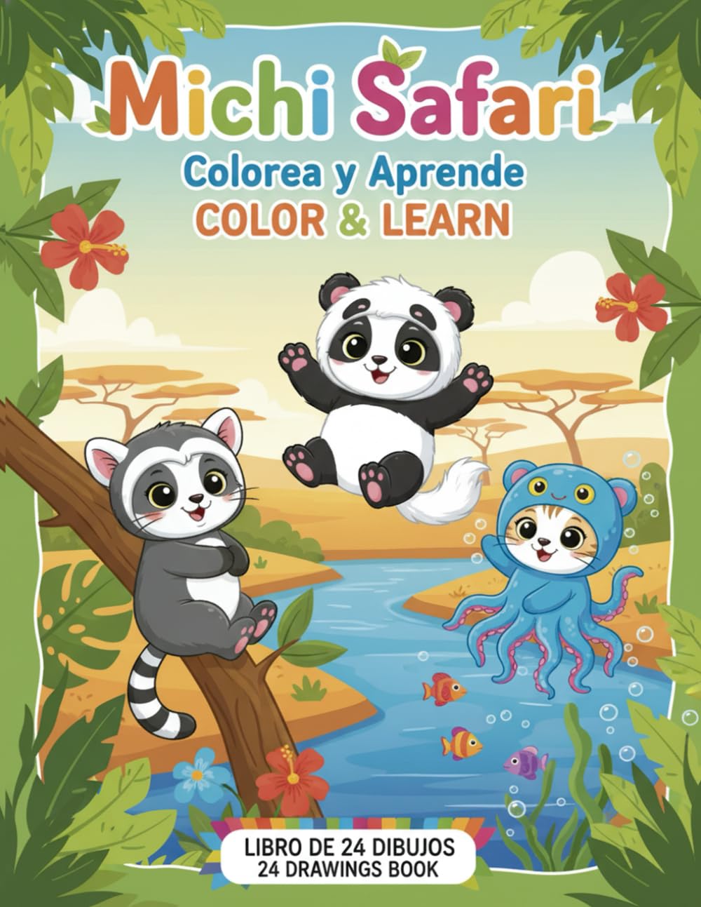 Michi Safari: Colorea y aprende - Color & Learn