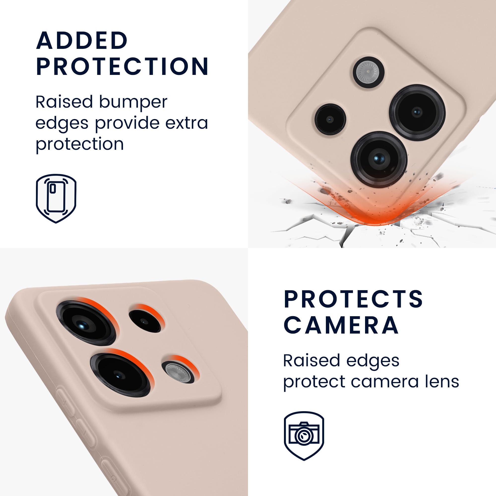 kwmobile Case for Xiaomi Redmi Note 13 Pro 5G / Poco X6 5G Case, Soft Cover, Shockproof TPU Material, Wireless Charging - Image 3