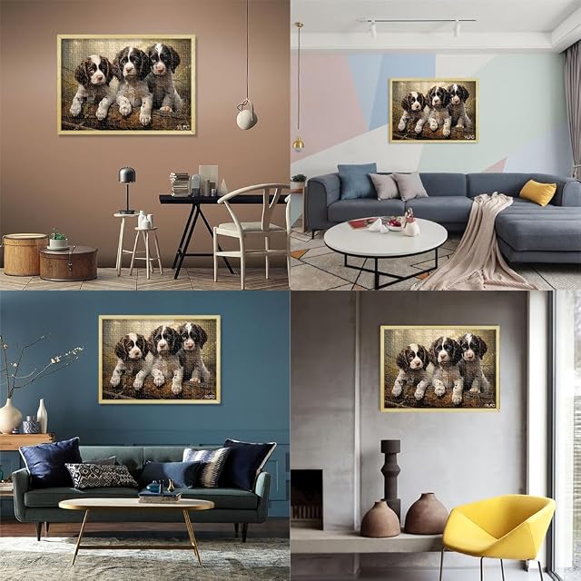 Foto 6 de 8 de Tres Cachorros de Springer Spaniel inglés Rompecabezas para Adolescentes 1000 Piezas Juguetes para aliviar…