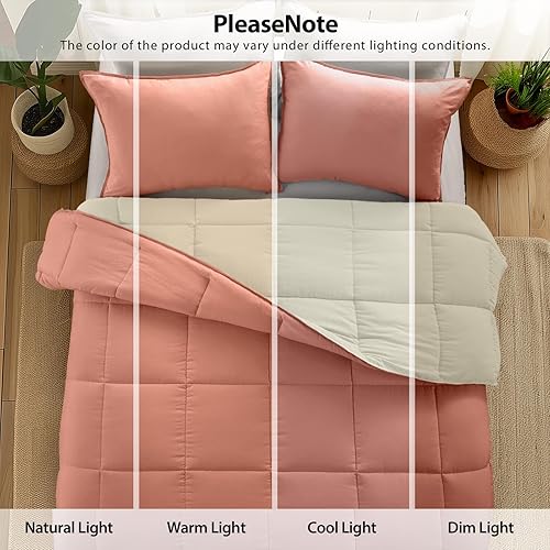 Vista 66 de KASENTEX - Conjunto de acolchado de edredón con fundas reversibles, ultra suave, hipoalergénico y lavable a máquina Turquesa Verde Mar/Azul