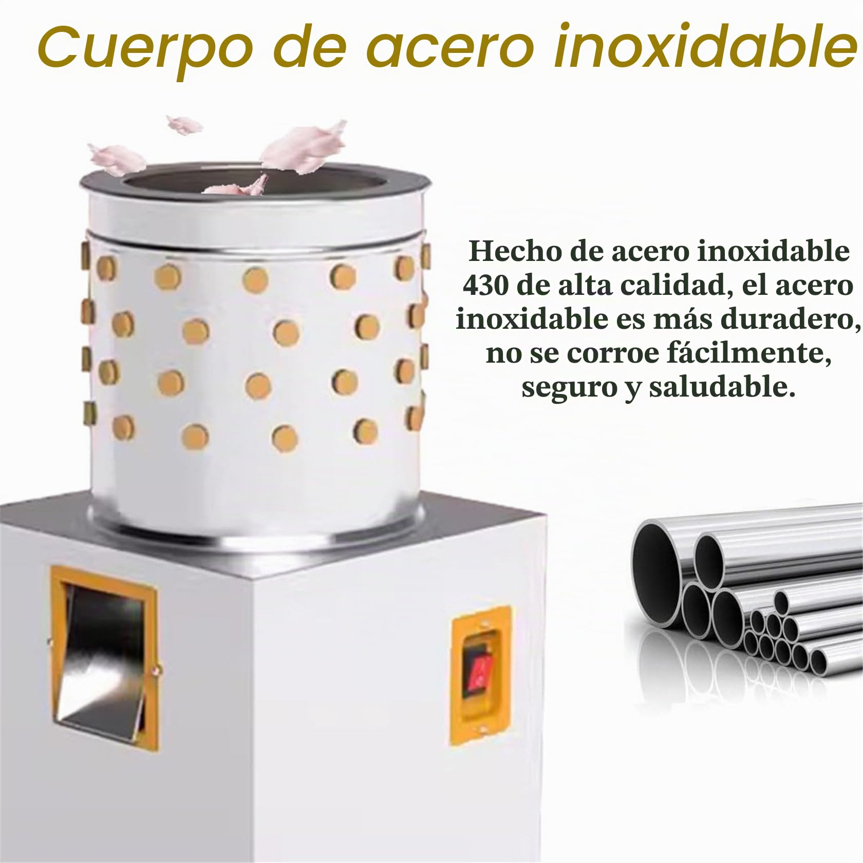 Máquina desplumadora automática de pollo, 210 W, para aves de corral, capacidad para 3-5 pollos, ideal para pollo, pato, pavo, codorniz