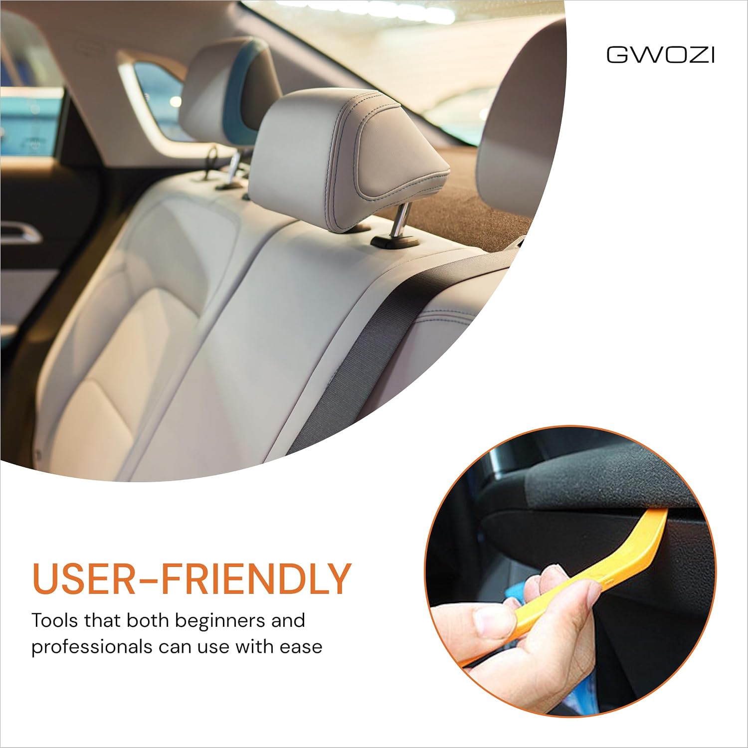 Car Trim Removal Tool - Plastic Pry Tool 6 Pcs - Trim Tools Auto Removal Kit No-Scratch - Door Panel Removal and Vehicle Dash Tool
