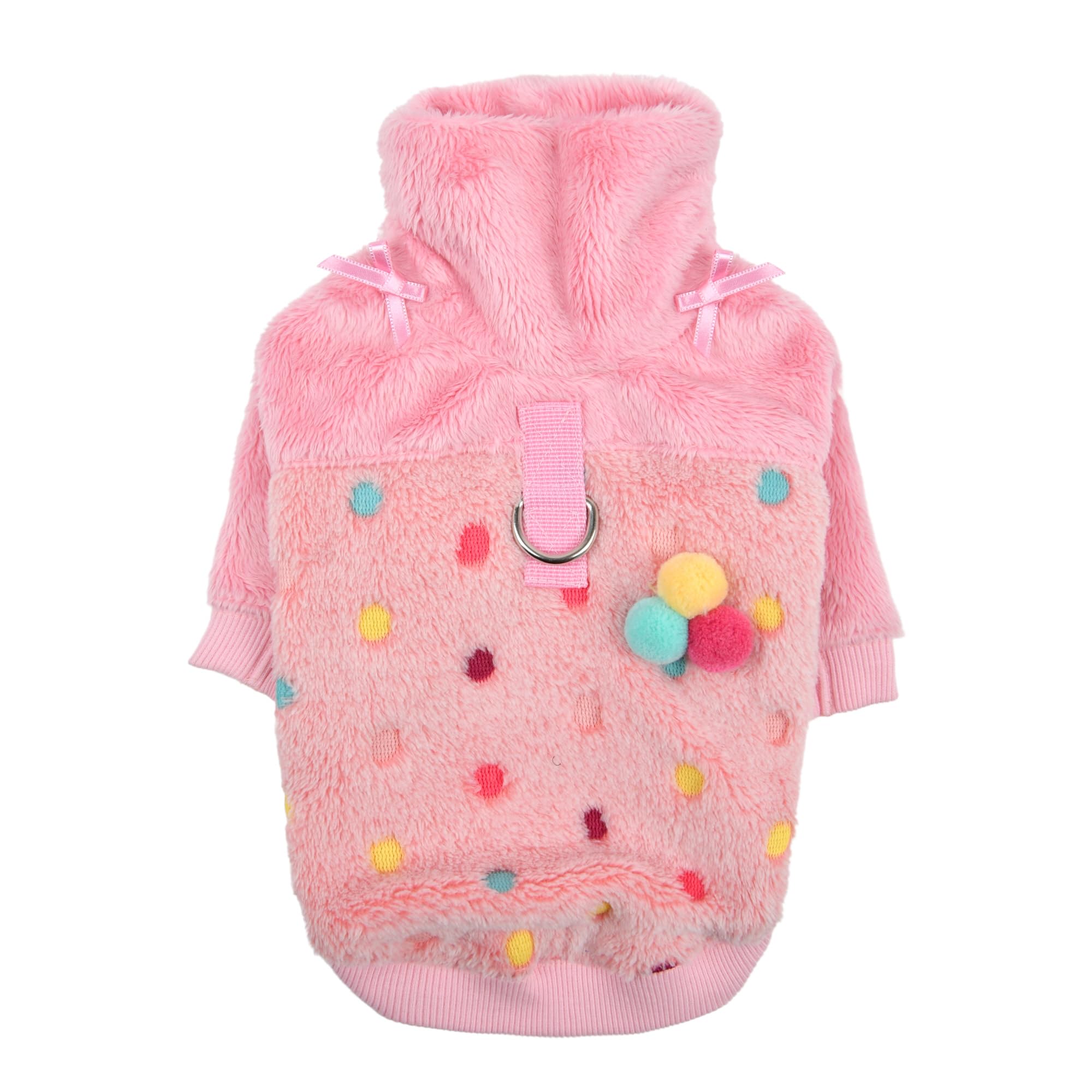 Pinkaholic New York Maycie Winter Shirt Warm Cozy Fashionable for Small Dogs, Pink, Small