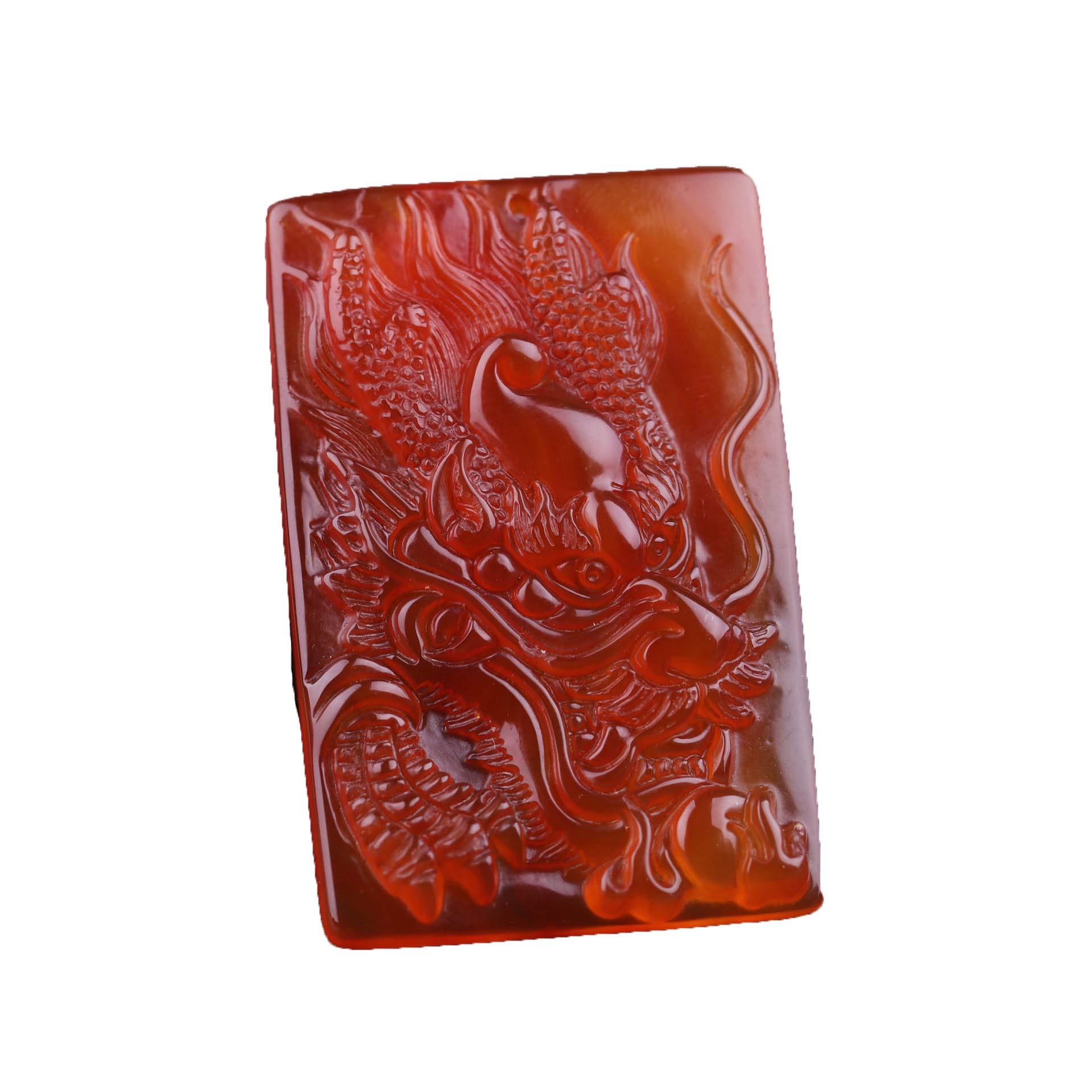 Collier pendentif dragon en agate rouge et jade, cadeau idéal pour elle et lui