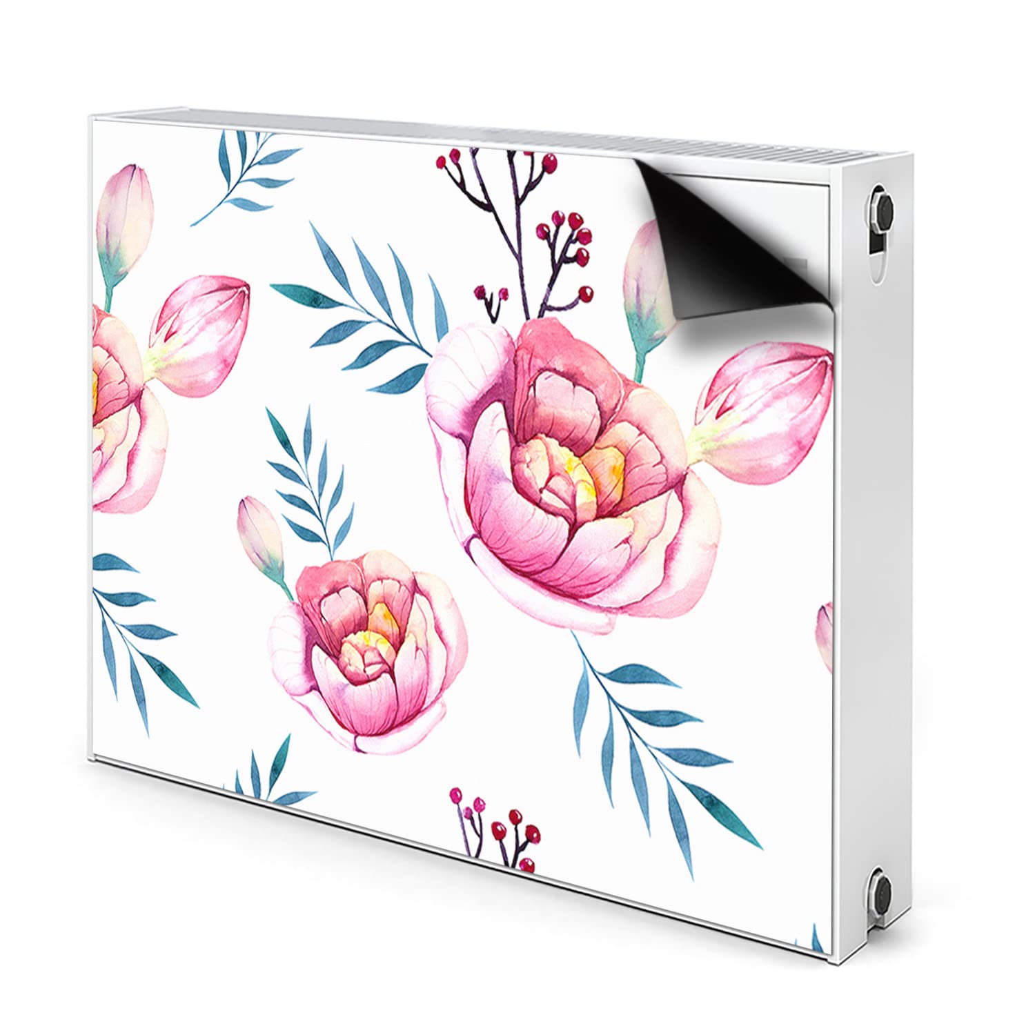 Cache Radiateur Magnétique Fleurs 90x60 Couverture Tapis Déco