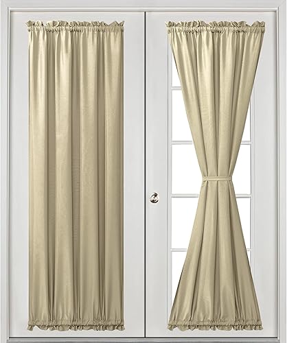 Miniatura 226 de Hiasan Cortinas para ventana de puerta delantera, bolsillo para barra, cortina de privacidad semitransparente para puerta francesa, 1 panel