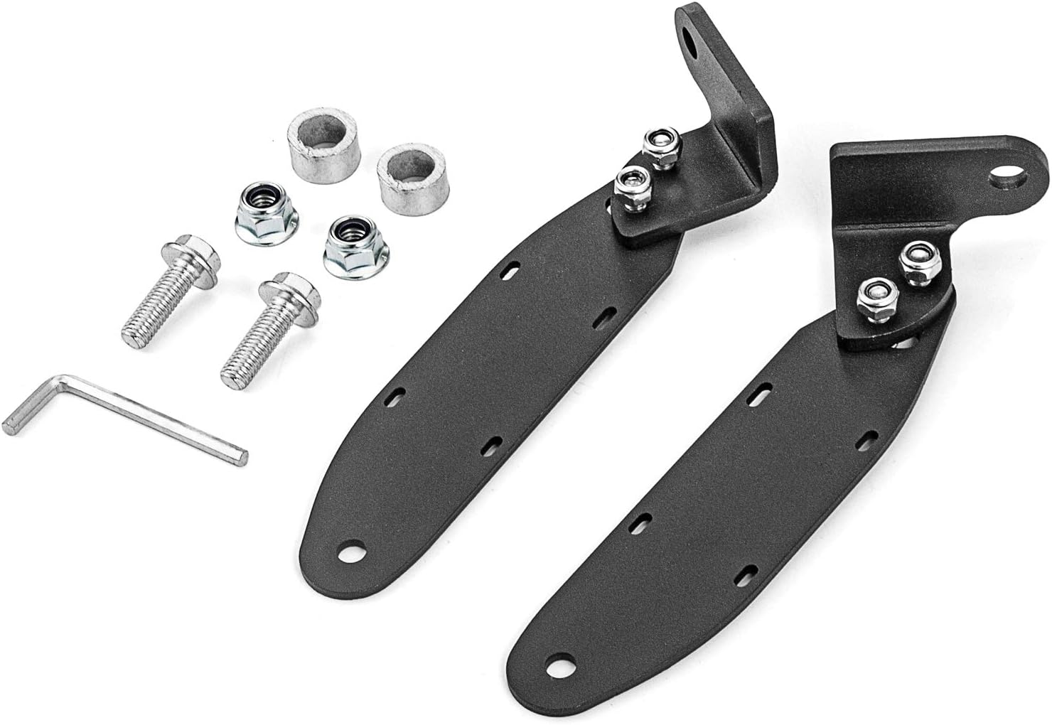 Dasen LED Light Bar Upper, Compatible with Polaris General RZR S XP 900 1000 4 2014-2023, 42 Inch Straight/Curved LED Light Bar Upper Roof Windshield Roll Cage Mount Brackets