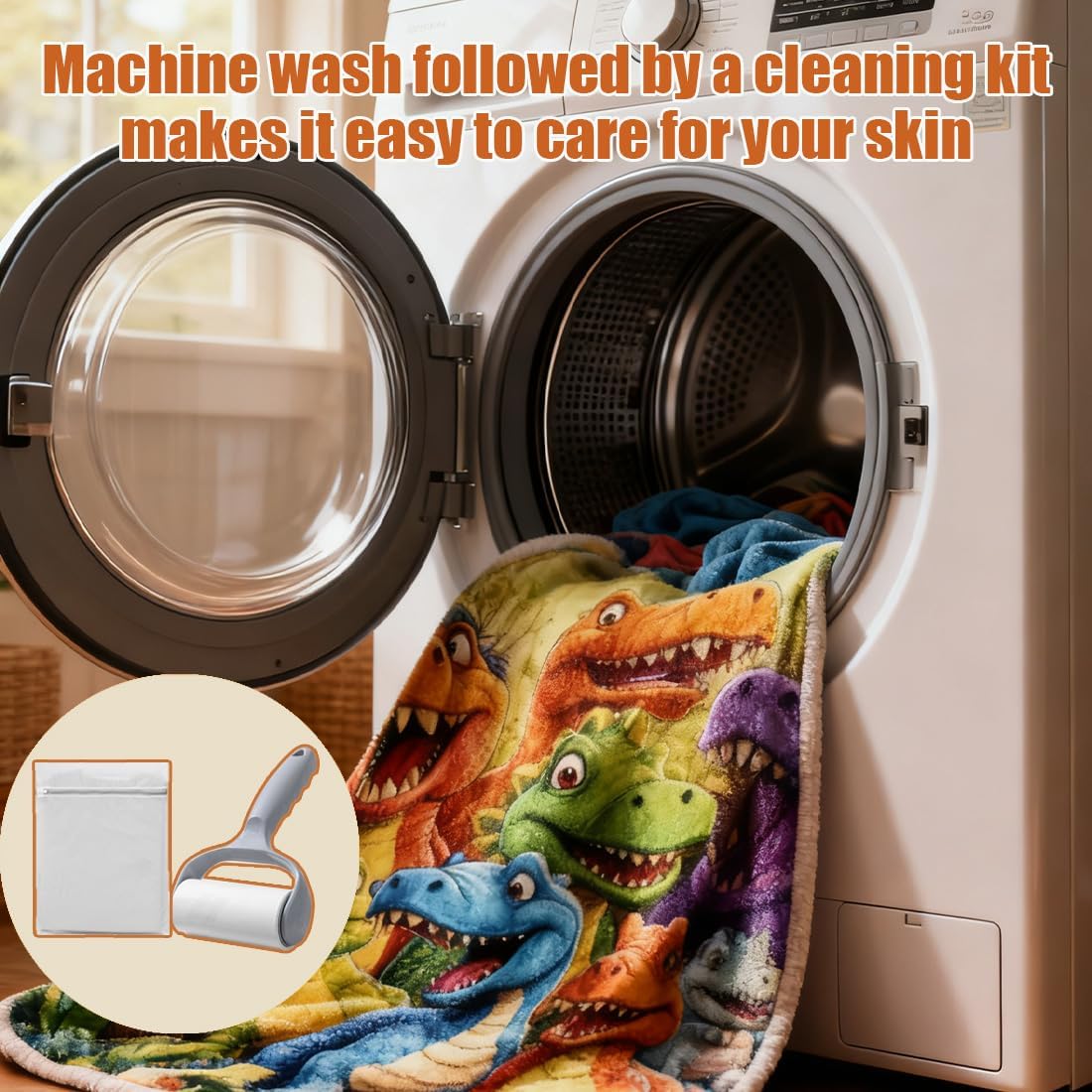 Cute Smiling Dinosaurs Hd Digital Print Flannel, Ultra-Soft Dinosaur Blanket, Smiling Dinosaurs Flannel Blanket, Fleece Dino Blanket for Boys and Girls (87 * 95in)