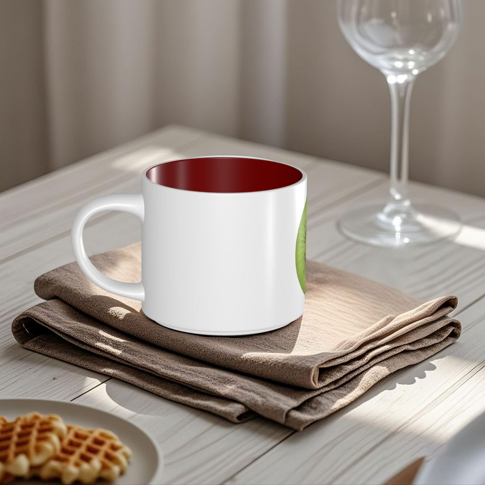 Kubki ceramiczne o dużej pojemności z nadrukiem plasterka kiwi filiżanka do kawy
