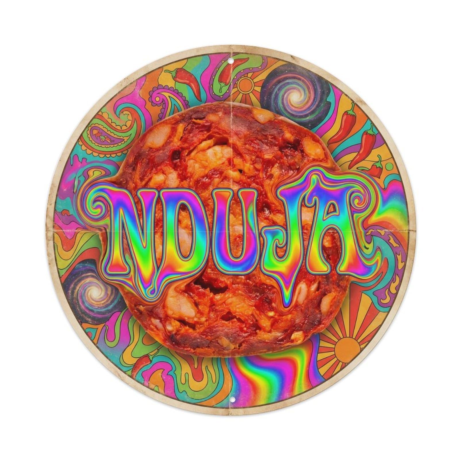 Italian Nduja Spicy Deli Cuisine Heritage Metal Tin Sign
