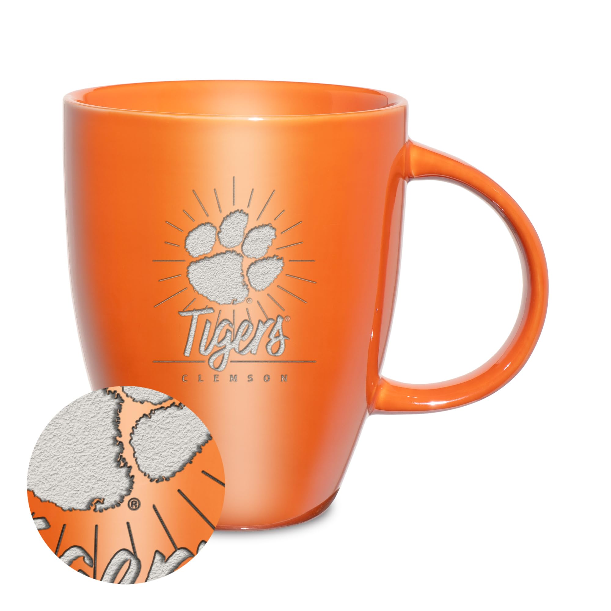Rico Industries Team Color Ncaa Arkansas Razorbacks Sunburst 18Oz Laser Engraved Ceramic Lustre Mug