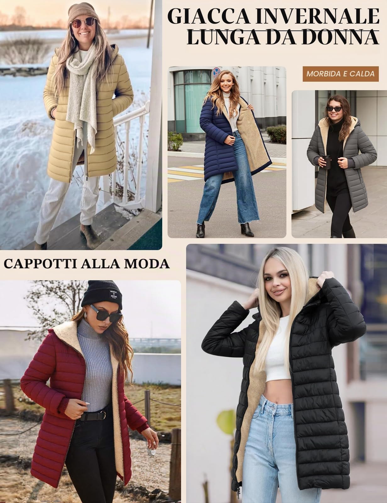 Tuopuda Cappotto Giubbotto Donna Invernale Piumino Leggero con Cappuccio Giacca Trapuntato Slim Cappotti Imbottita Caldo Parka Fleece Giacche Giaccone Outdoor Quilted Jacket
