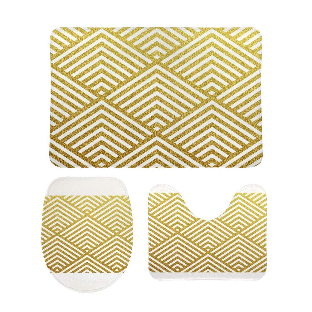 Tapis de salle de bain lavable pour matins cocooning avec contour WC assorti